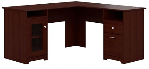 Bush Furniture Cabot Schreibtisch in L-Form Traditionell Ernte Kirsche
