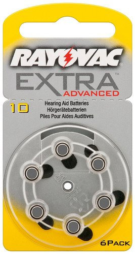 Varta/Rayovac Extra Advanced Hearing Aid Batteries 6 pack - Size 10