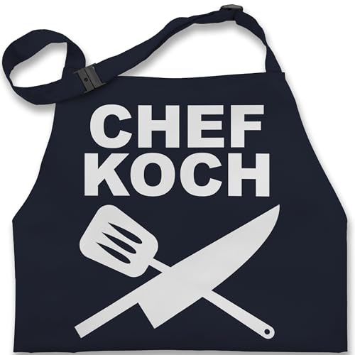 Shirtracer Kinderschürze Schürze Kinder Jungen Mädchen - Kochschürze - Chefkoch I Geschenk Kochen I Hobbykoch - 7-14 Jahre - Navy Blau - kinder+kochschürze+junge kinderkochschürze weihnachtsgeschenke