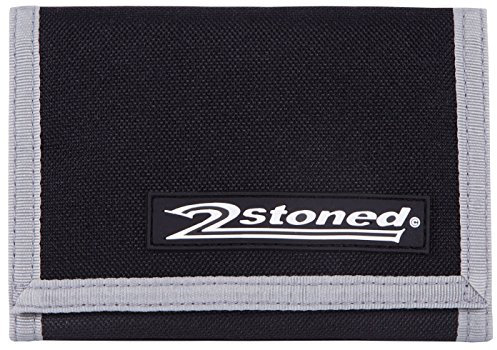 2Stoned Geldbörse Wallet Unisex Schwarz mit Klettverschluss, Patchlabel Speed, aus Polyester