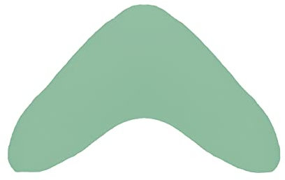 Dukal | Bumerangkissen/Lesekissen + Bezug aus hochwertigem DOPPEL-Jersey (100% Baumwolle) | Farbe: Jade