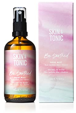 SKIN & TONIC Be Soothed Rose Mist – Toner viso con acqua di rose e aloe vera – per idratare, raffreddare e tonificare – 100ml