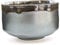 Mino Ware Tazón de té matcha japonés hecho a mano, color negro, ceremonia de taza de té matcha, cerámica auténtica, chawan plateado