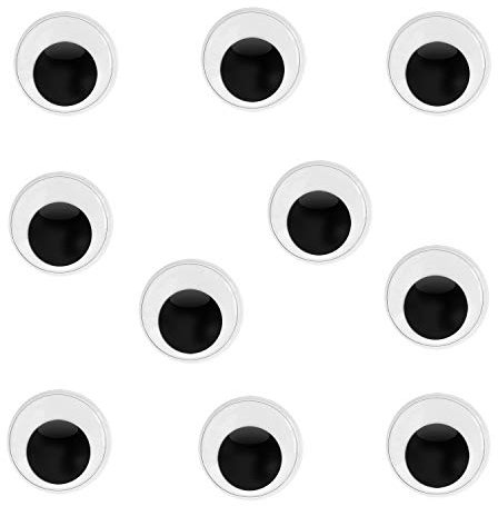 Wackel-Augen 10 Stück Set 7mm zum Basteln selbstklebend