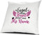 printplanet® Kissen mit Namen personalisiert - 100% Baumwoll Kopfkissen - Motiv Engel (Frau) individuell gestalten - Kissenbezug inkl. Füllung - 40 x 40 cm