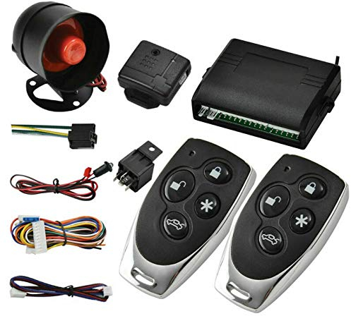 S12 Auto-Zentralverriegelung Universal Auto Remote Central Kit Fahrzeugtürschloss mit Stoßsensor + Steuerkasten + 2 Ersatzfernbedienung für Auto-Zentralverriegelung