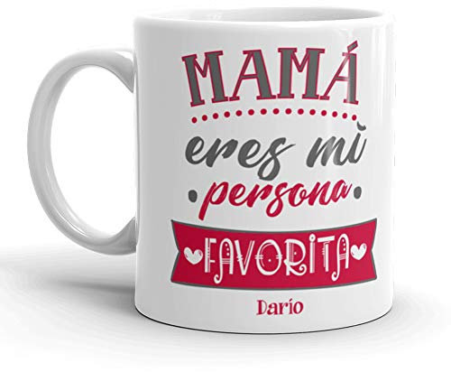 Kembilove Taza Personalizada para Mamá – Tazas Originales de café y Desayuno para Regalar a Madres – Tazas con Mensajes para Madres – Cerámica 350 ml