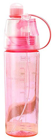 ECOSWAY Sports Brouillard Spray Rafraichissant Bouteille Cyclisme Eau Gym Plage Étanche Boisson Coupe Sports Bouilloire ~600ml - Rose