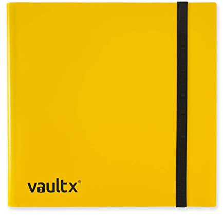 Vault X® Classeur – Album Classeur pour Cartes à Collectionner, Jeux de Cartes, Trading Card – 12 poches – 480 poches pour TCG (Jaune)