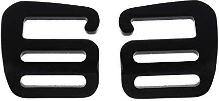 Verstellbare 25 mm Schnallen für Gurtband, Schiebeschnallen, Aluminium, G-Haken für Rucksack, Gepäck, Gurtband (1 Paar)
