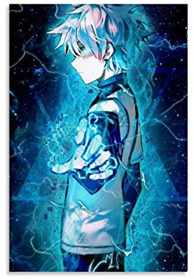 haocaitou Killua Zoldic Leinwand-Kunst-Poster und Wandkunstdruck, modernes Familienschlafzimmer, 50 x 75 cm