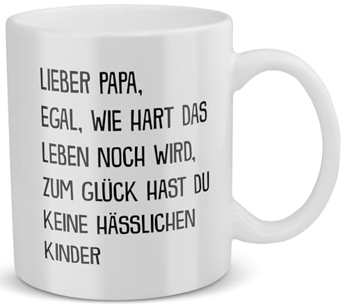 22Feels Vater Tasse Papa Geschenk Vatertag von Tochter Sohn Papi Geburtstag Idee Vati Spruch