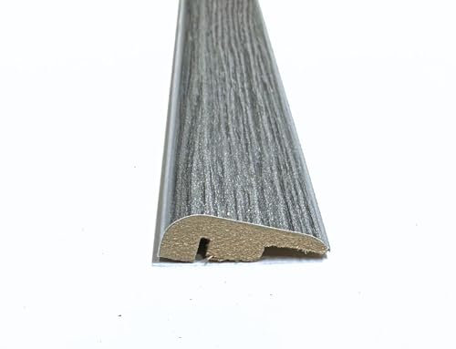 Solid Laminate/Wood Flooring MDF Threshold Strip End Edge 16 Modern Oak Colours (0.9m, Texas Grey Oak)