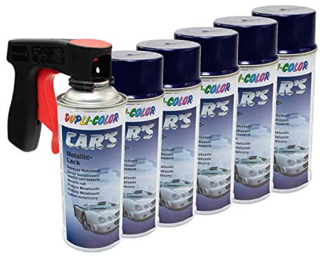 Lackspray Spraydose Sprühlack Cars Dupli Color 706844 blau-lila metallic 6 X 400 ml mit Pistolengriff
