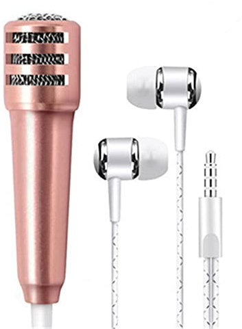 ZHOUSAN 3.5MM Live phone universal wired microphone small microphone mini wheat headset in-ear For Tik Tok accessories For girls