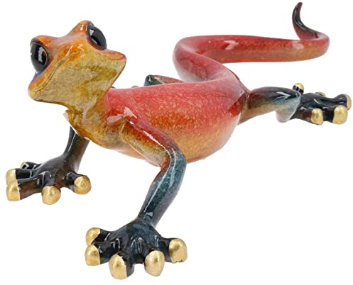 AB Tools Skulptur aus Kunstharz, Motiv: Gecko, Eidechse, Rot