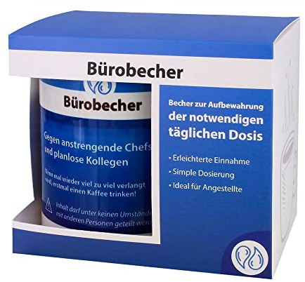 yvolve - Bürobecher - Tasse aus Keramik mit lustigem Spruch rundum bedruckt mit Verpackung - Spülmaschinenfest