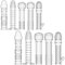 20 stück Dick Sleeve Silikon Transparente Wiederverwendbare Peniskondome für Intensive Stimulation Penishülle für Penisverlängerung und Erektionsverbesserung (20)