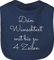 Baby Lätzchen - Aufdruck selbst gestalten - Wunschtext I Geschenk personalisiert - Unisize - Navy Blau - personalisierte latz 4 zeilen bedrucken schlabberlatz name babysachen personalisierter