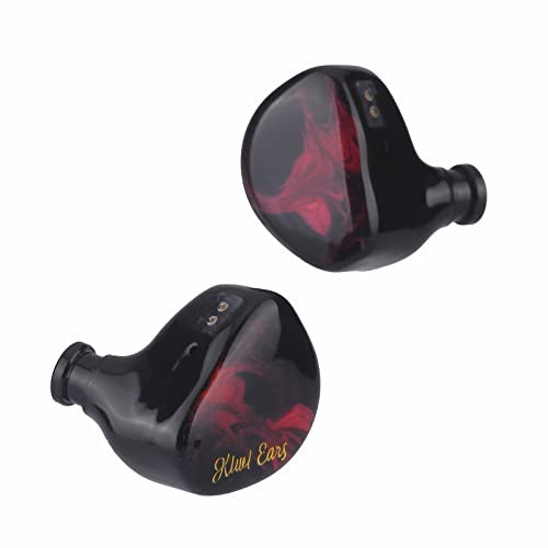 LINSOUL Kiwi Ears Cadenza10mm Beryllium Dynamischer Treiber IEM 3D Gedruckt mit Abnehmbarem Stecker 0.78 2pin 3.5mm IEM Kabel für Musiker (Rot)
