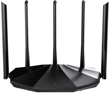 Tenda WiFi 6 AX1500 Smart WiFi, Router WiFi 6 Dual Band, 5 antenne ad alto guadagno 6dBi, 3 porte LAN Gigabit, WPA3+OFDMA+MU-MIMO, RX2Pro (nero)