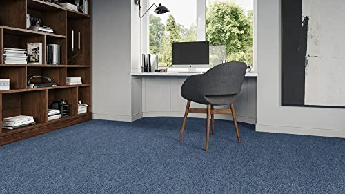 Steffensmeier Teppichfliese Richmond | Hochwertig, für Büro und Gewerbe | Blau, Größe: 50x50 cm