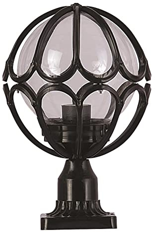 WELL HOME MOBILIARIO & DECORACIÓN Außen-Stehleuchte, abs, schwarz, 23x23x38, Fassung E 27 Max 60 W