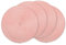 AHHFSMEI Set di 8 Tovagliette Colazione Sottopiatti Rotondi Intrecciate per Tavoli da Pranzo in Tessuto Naturale Resistente al Calore 45 Pollici (Rosa)