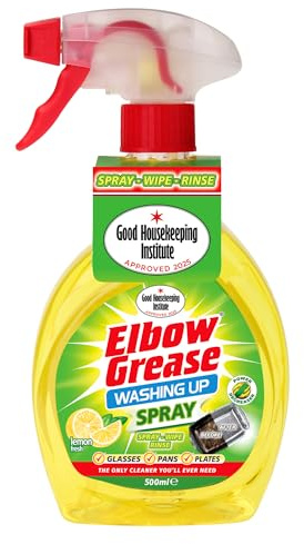 Elbow GreaseAmazing Washing Up Spray Lemon Fresh, Spray, Wipe, Rinse, 500 ml 12 Pack