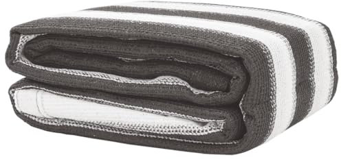 vidaXL Outdoor Tent Carpet - High-Density Polyethylene Camping Rug - Easy to Cut and Attach - Perfect for Camping, Hiking or Patio Use - 200x400 cm - Anthracite and White