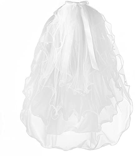 Brautschleier mit Kamm,Hochzeit Schleier Weicher Tüll Brautkleidzubehör mit Perlen Hochzeitsschleier mit 4 Schichten Braut Kathedrale Schleier Gesichts Gaze für Karneval Fasching Cosplay,Beige