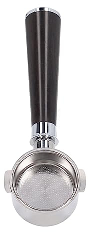 Porte-filtre à Café Expresso Professionnel, 51mm, 2 Oreilles, Poignée sans Fond, Adapté à la Machine à Café(Un style bois de santal)