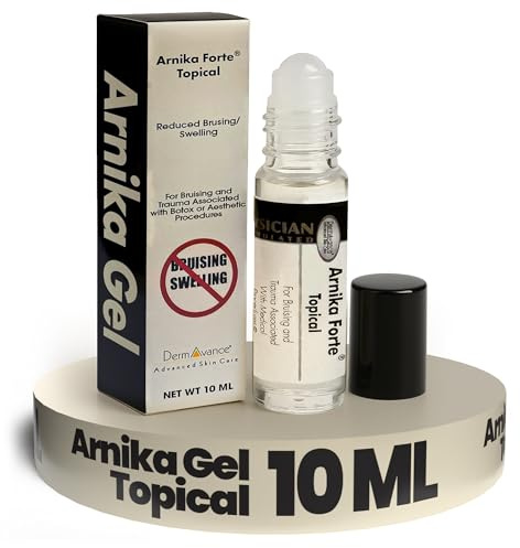 DermAvance Arnika Forte Roll-On – Arnica Gel for Bruising and Swelling After Surgery, Arnica gel Topical with Bromelain, Arnica Bruise Gel for Thin Skin and Sports Injuries – Clear, 10 ml