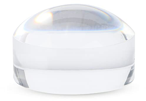 8-Fach optische Kuppellupe Briefbeschwerer aus Acryl tragbare Papierleselupe freihändiges Design für Bücher 2,0 X 1,3 Zoll