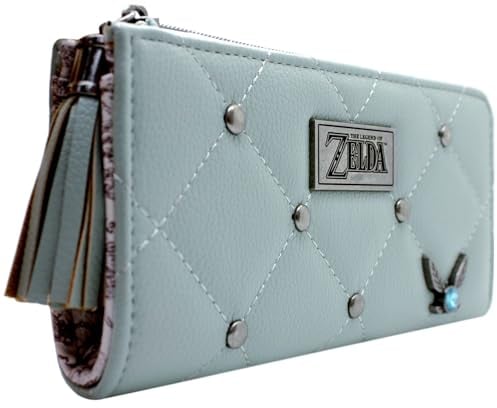 Navi Zelda Fata Ocarina of Time Link Grande Albero Deku Borsa/Portamonete Clutch Tasca per Monete & Porta Carte, Verde