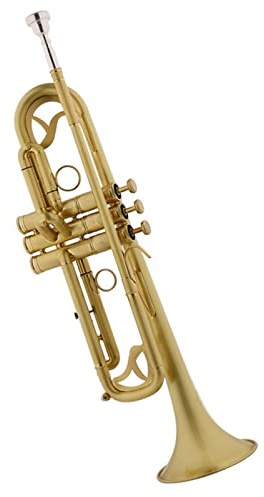 Student Trompete Blechblasinstrument Standardtrompete B Mattlack Gold Professionelle Spieltrompete Mit Koffer Trompete