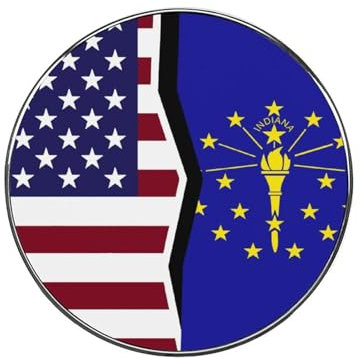 American And Indiana State Flag Magnetic Refrigerator Magnets Alloy Cute Fridge Magnets for Locker Cabinet Home Decoration