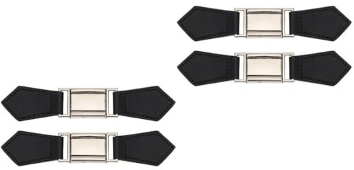 Lurrose 4 Stück Lederschnalle Verschlussknopf Aus Leder Pullover Mantel Runter Dufflecoat-verschlüsse Poncho-cape-verschluss Knebelschnallen Aus Leder Frack Mantelknopf Metall Trompete