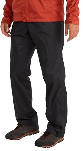 Marmot Herren PreCip Eco Full Zip Pant, wasserdichte Regenhose, Winddichte Wanderhose, atmungsaktive Regenkleidung zum Wandern und Trekking, Black, M
