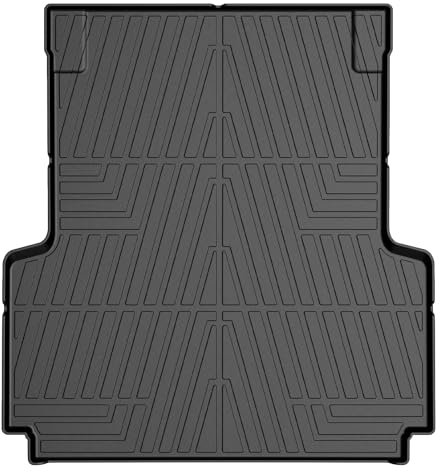 Powerty Truck Bed Mat for 2020-2025 2026 Jeep Gladiator JT Accessories All Weather 5 FT Truck Bed Liner TPE Pickup Bed Mat Black
