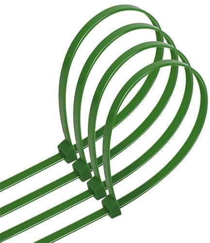 Bridas de nylon de 4,8 x 250 mm (30 uds), color verde, ideales para fijar y organizar cables y componentes.