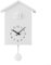 Emiif Moderne Kuckucksuhr, Chalet-Stil Birdhouse Wanduhr Kuckucksuhr Aus Dem Fenster, Kleiner Vogelstunden Uhr Für Zuhause Wohnzimmer Küche Büro Dekor(White)
