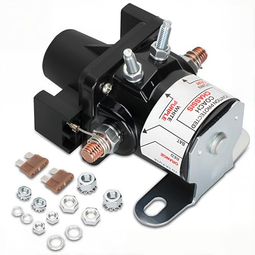 0100055000 Batterietrennrelais, kompatibel mit Intellitec 01-00055-000 Wohnmobil-Batterie-Trennschalter, 12 V Verriegelungsrelais, Batterietrennrelais, Magnetspule mit Sicherung und