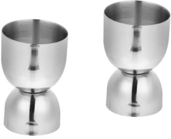 MAGICLULU 2pcs Alcohol Measure Set Stainless Steel Whisky Jigger Bar Jigger Measuring Cups