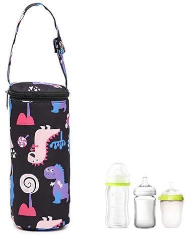 Borsa Isolante per Biberon, Borsa da Viaggio Portatile per il Latte Materno, porta biberon termico appendibile, Borsa termica da appendere con Strato Isolante, per Passeggini da Viaggio