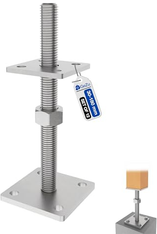 GeZu Impex Adjustable Post Support 70 x 70 mm Hot Dip Galvanised Set of 12 height adjust holder elevated base