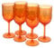 Yalin Lot de 6 verres à vin et à eau empilables incassables en plastique acrylique 445 ml (orange, 445 ml)