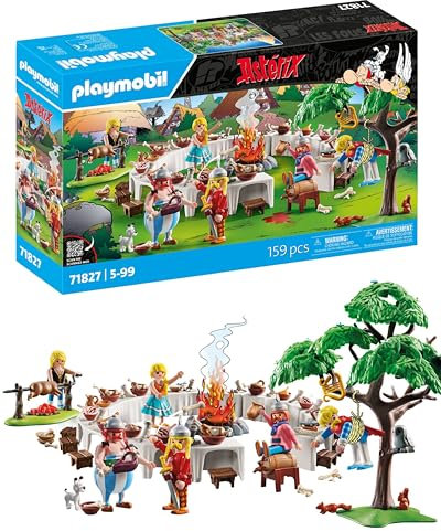 PLAYMOBIL | Asterix | Das Dorfbankett | Asterix Spielset | Asterix und Obelix | Abenteuer Spielzeug für Kinder ab 5 Jahren | 71827