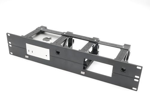 thingsNrack Rack Mount für 2 Stück Apple Mac Mini M4 mit Fernbedienung Ein-/Aus-Taste und 2 x RJ45 Ethernet-Keystones (2 x Mac Mini M4)
