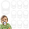 10 Pcs Transparent Attache Tétine Mam, Silicone Bouton Anneau, Silicone Adaptateur Attache de Sucette pour Sucette